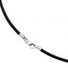 Kautschuk Kette | Karabiner 925 Sterlingsilber
