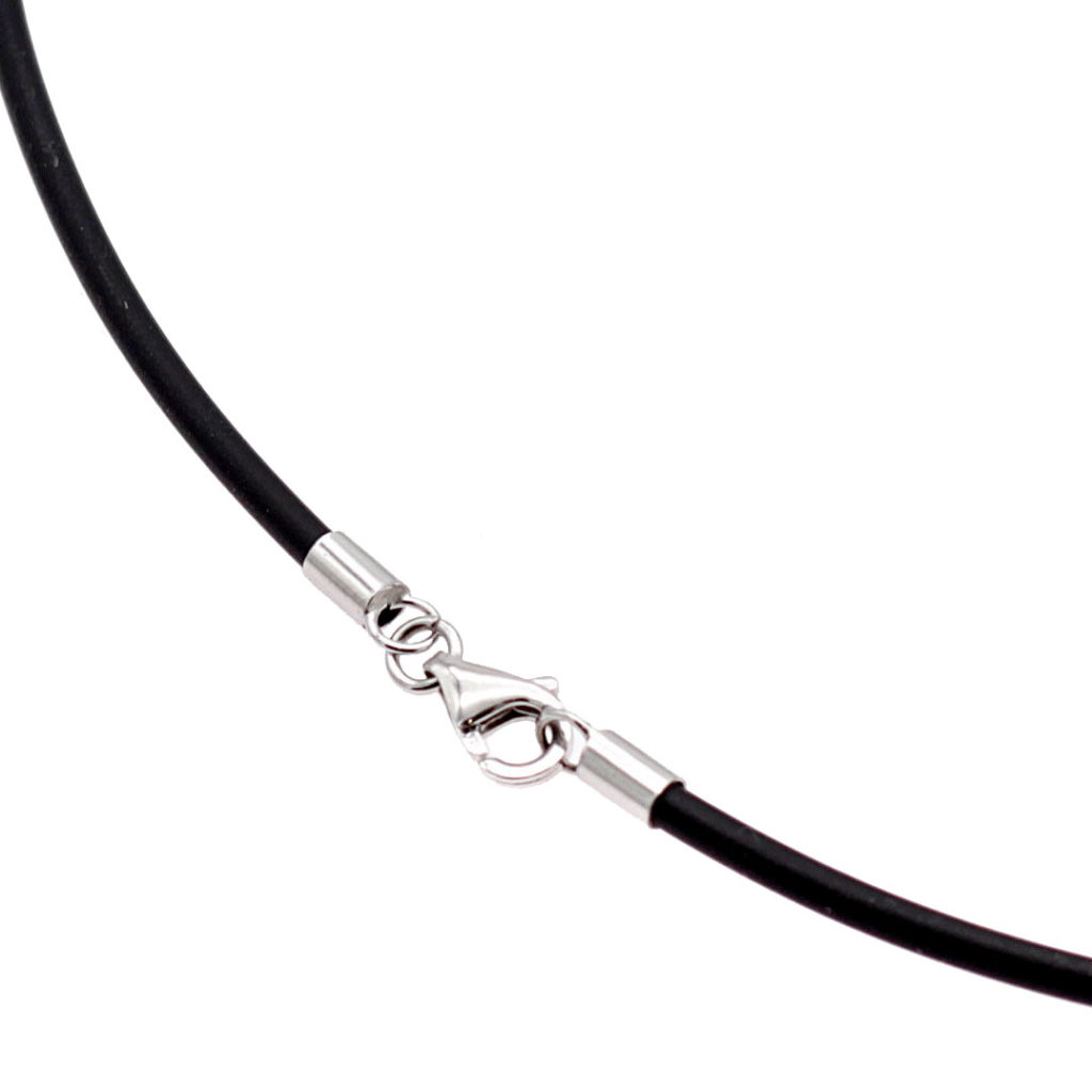 Kautschuk Kette Halsband schwarz , Damen