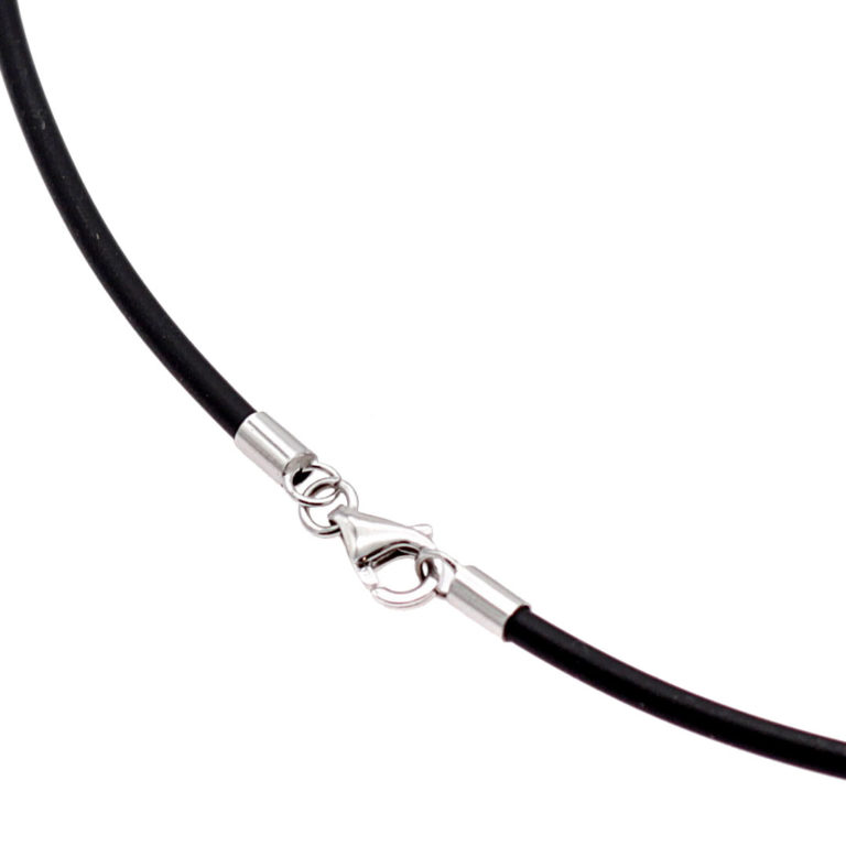Kautschuk Kette Halsband schwarz , Damen