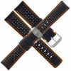 29er Big – Uhrenarmband Kautschuk schwarz orange | Herren