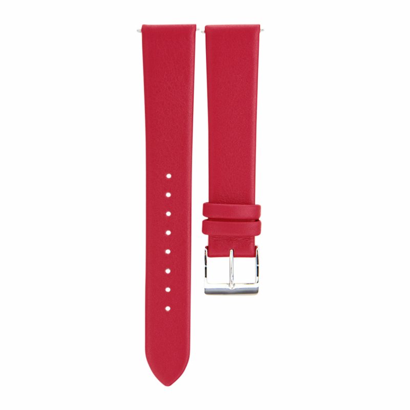 Uhrenarmband Max Bill rot 17 mm Leder Junghans