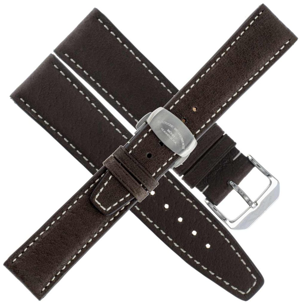 Uhrenarmband braun Mühle Glashütte, Faltschließe, Länge M und L