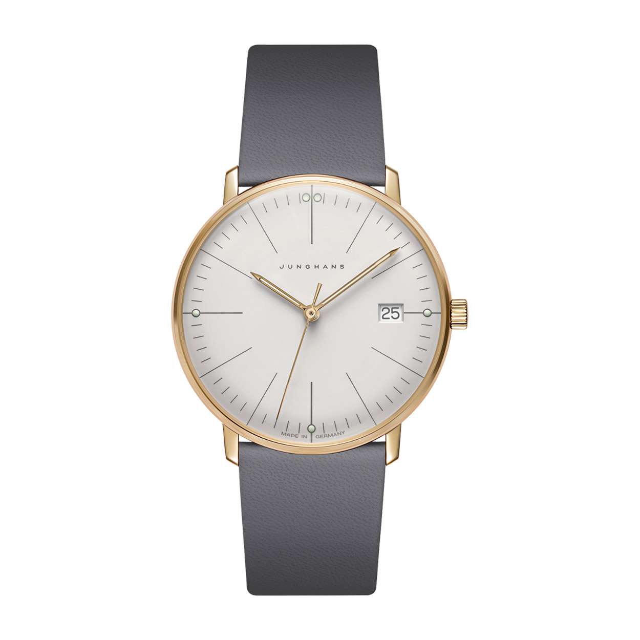 Uhrenarmband grau 17 mm Leder | Junghans Max Bill – Bild 4