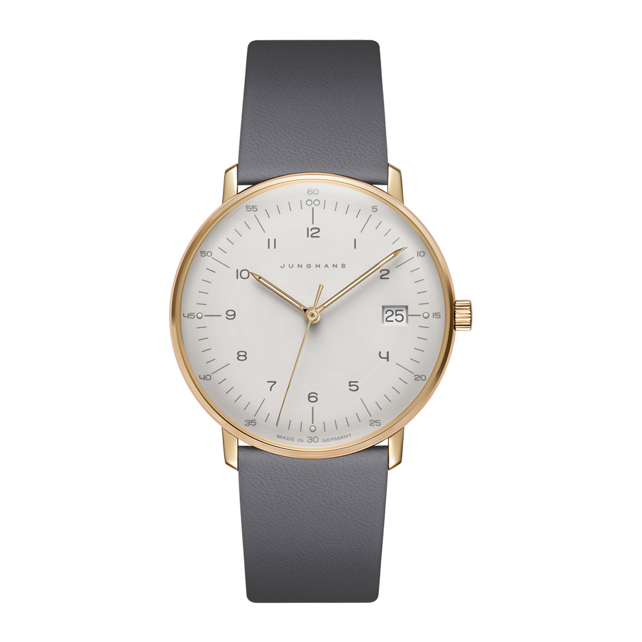 Uhrenarmband grau 17 mm Leder | Junghans Max Bill – Bild 5