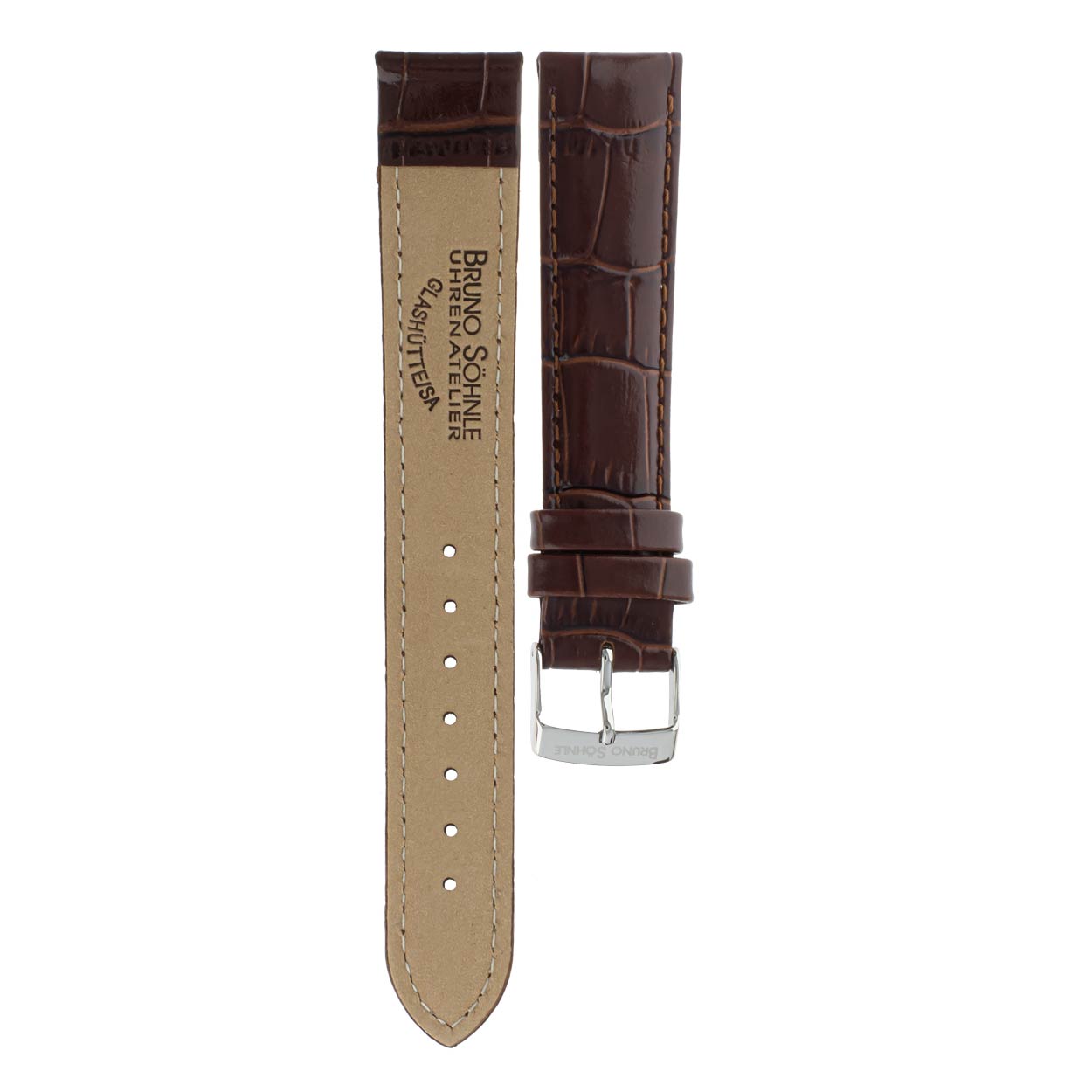 UAB 18 mm Leder goldbraun Krokoprägung | Bruno Söhnle – Bild 3