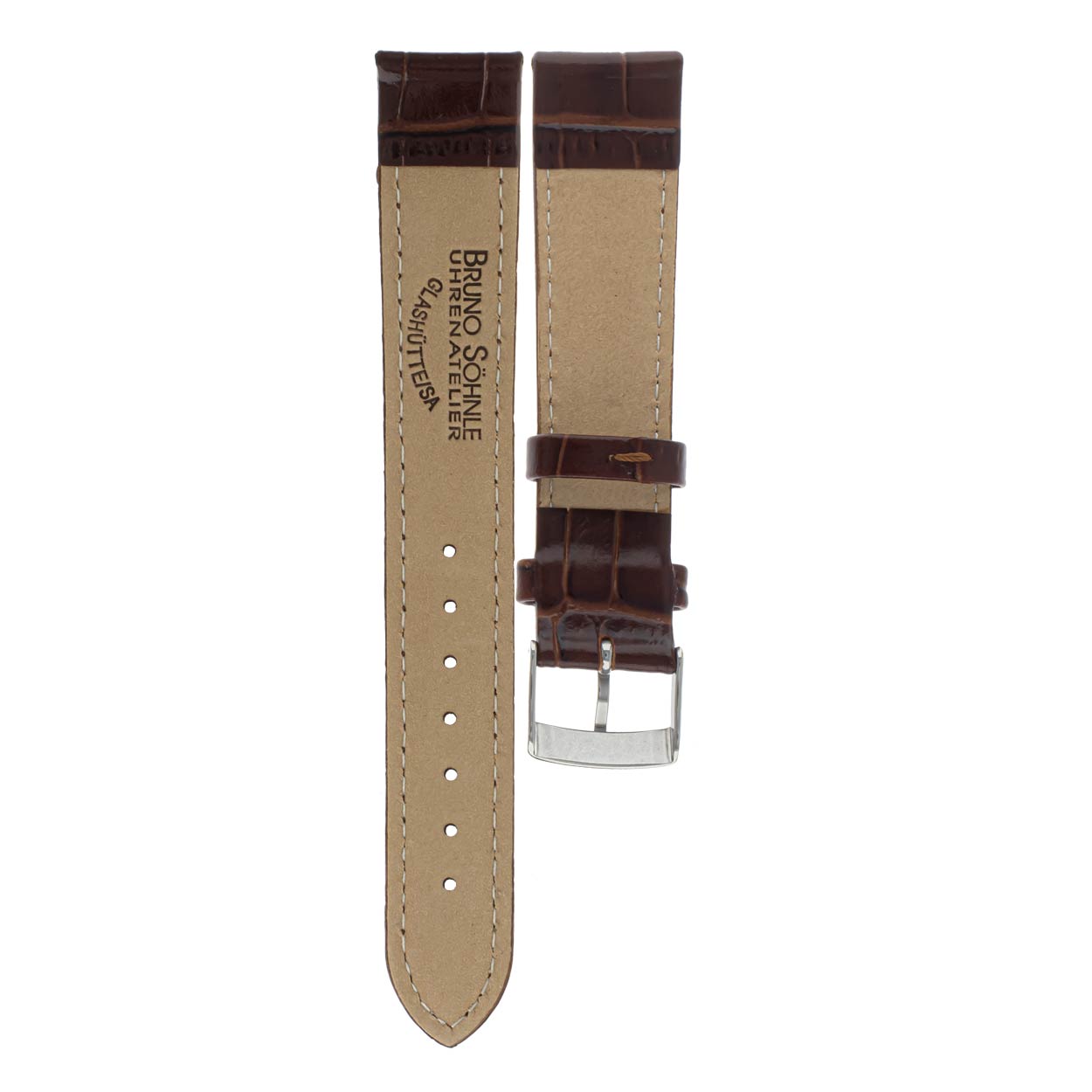 UAB 18 mm Leder goldbraun Krokoprägung | Bruno Söhnle – Bild 4