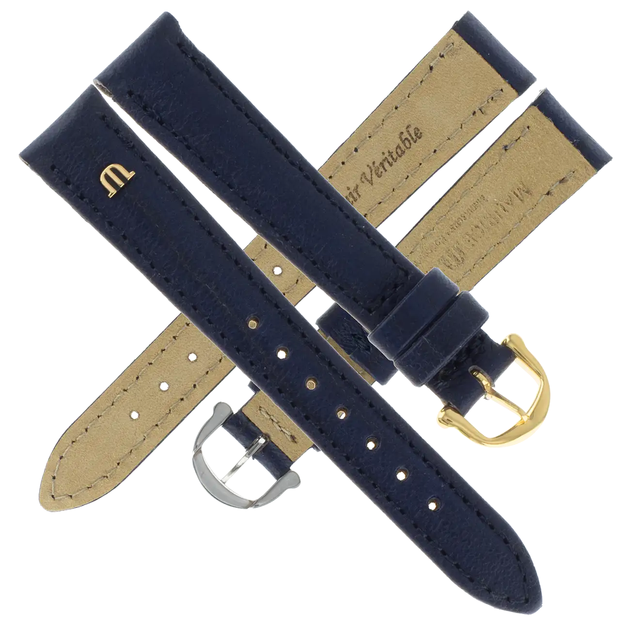 Uhrenarmband Büffelleder Damen blau | 15 mm | Maurice Lacroix