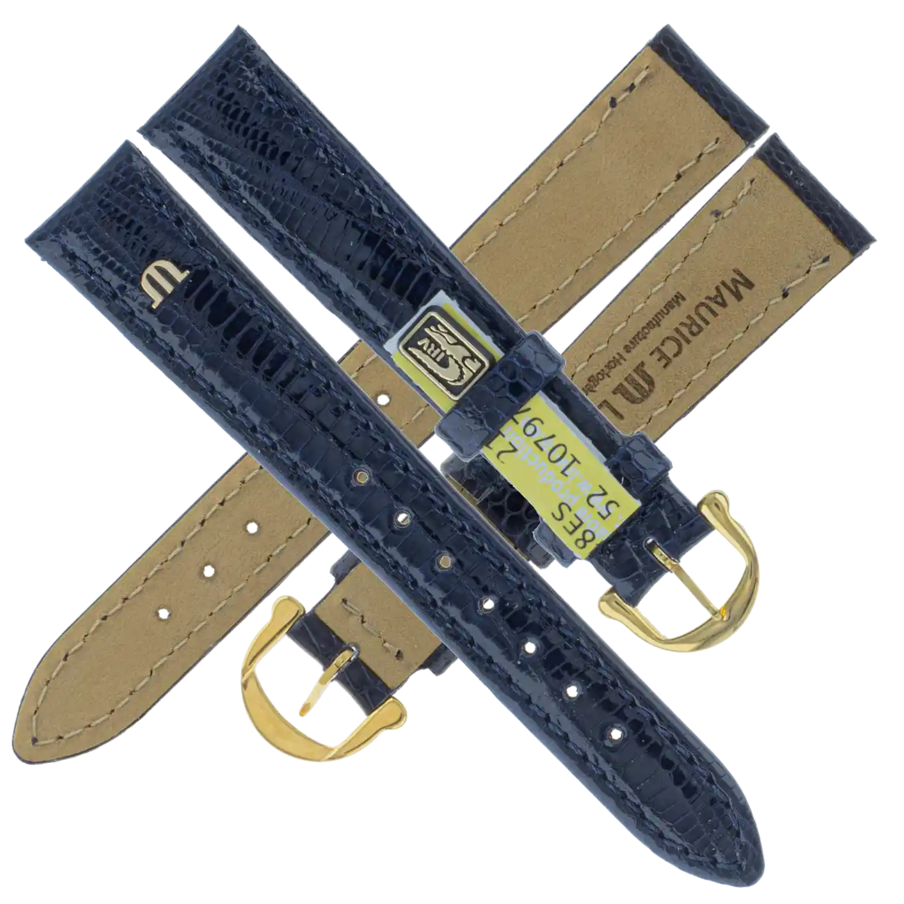 Uhrenarmband Teju-Eidechse Damen blau | 15 mm | Maurice Lacroix